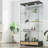 Modern Glass Display Cabinet With 4 Tempered Glass Bookshelf,natural-1270436243