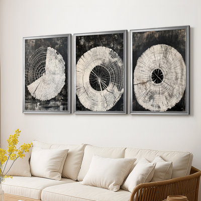 ABSTRACT Series CCV  -Custom Framed  Wrapped Gallery Canvas - 3 Pieces