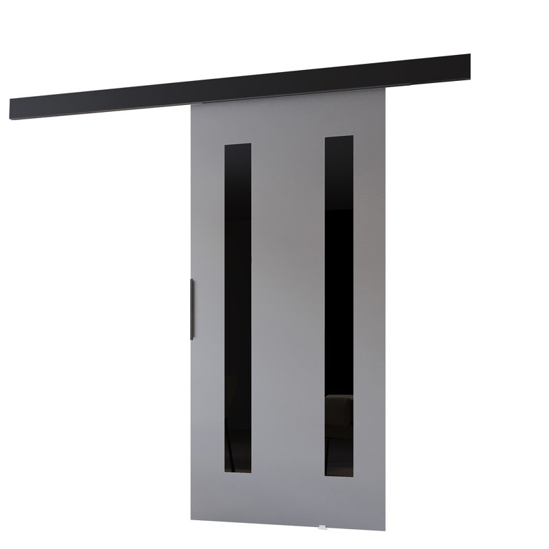 Sliding Door Prim H, Interior Door, 86cm x 205cm, Grey/Black