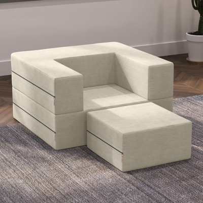 Fauteuil convertible avec lit-repose-pieds et lit simple Shontae