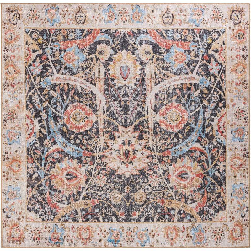 Tapis noir Huguenot, Carré 7 pi 10 po