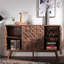 Simple solid wood carving storage cabinet