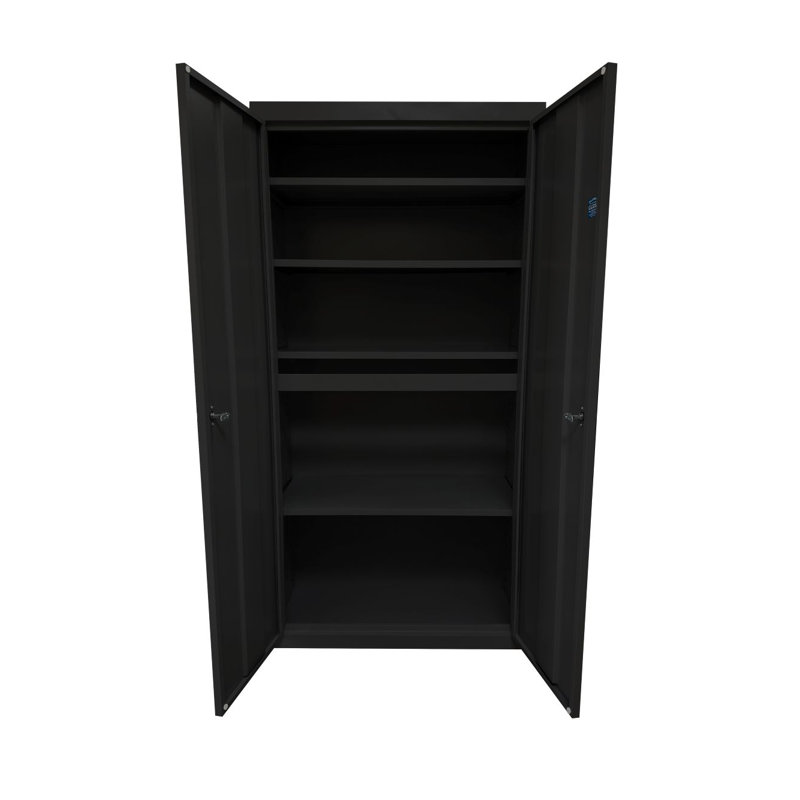 Branksome Single Storage Cabinet ( 72'' H x 42'' W x 18'' D), Black