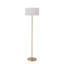 Slimline Floor Lamp, Eichler White Shade, Weathered Brass Base