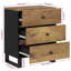 Alberta 55cm W Metal Bedside Table
