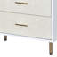 Commode blanche, champagne et or Myles