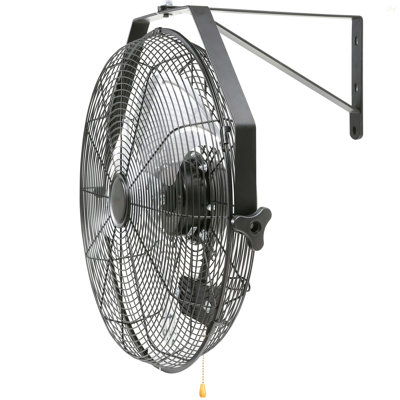 Wall Mount Fan, 18 Inch, 3-Speed High Velocity Max. 4150 CFM, Waterproof Industrial Wall Fan, Commercial Or Residential For Warehouse, Greenhouse, Workshop, Patio, Black, ETL Listed