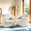 Fauteuil pivotant rembourré avec dossier large et coussin Bronnen-123469995