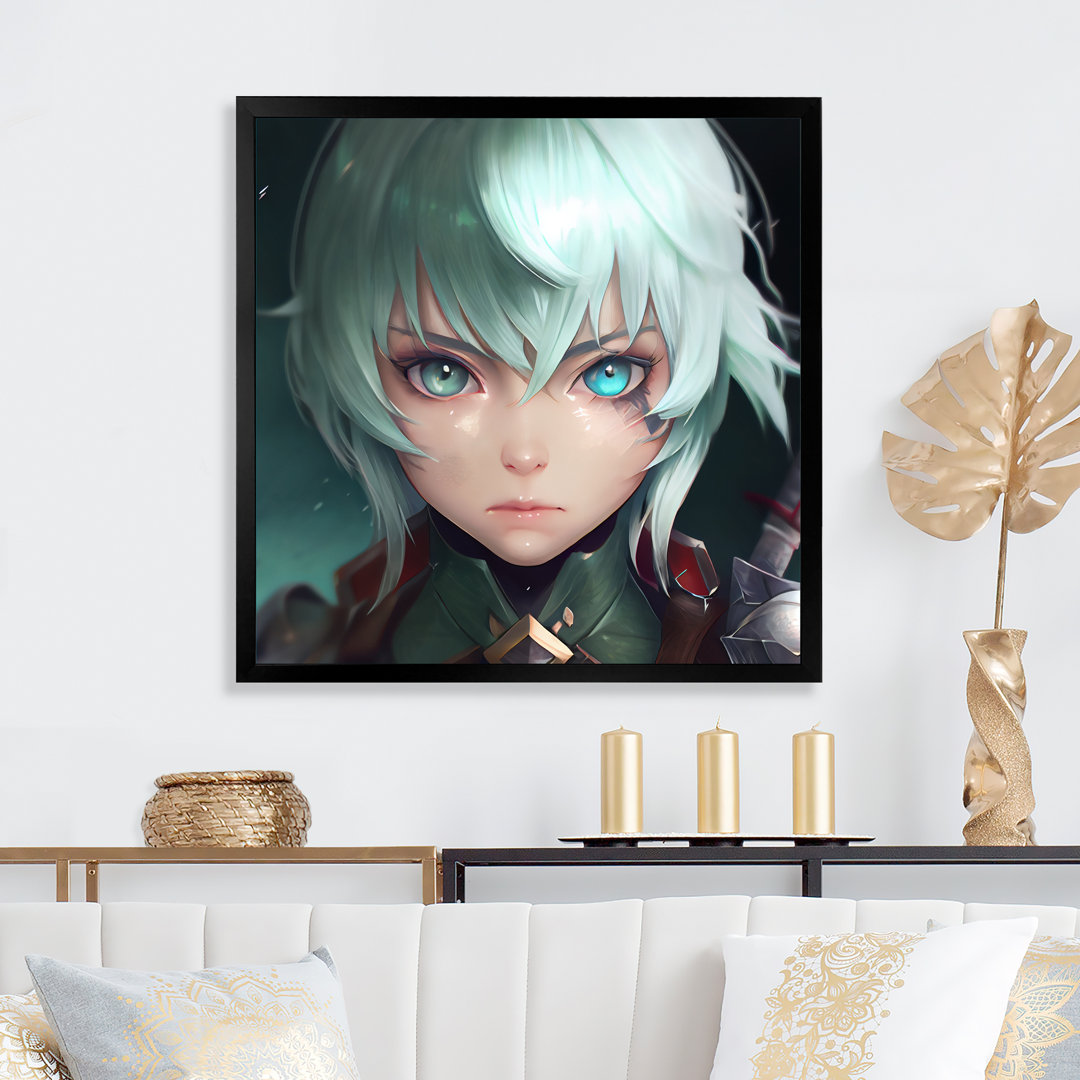 " Anime Boy With Turquoise Eyes " Red Barrel Studio® 