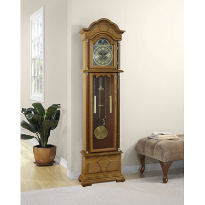 71.25'' H Wood Grandfather Clock