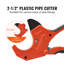 PVC Pipe Cutter, 0-2-1/2" O.D. Ratcheting PVC Pipe Cutter, Heavy Duty