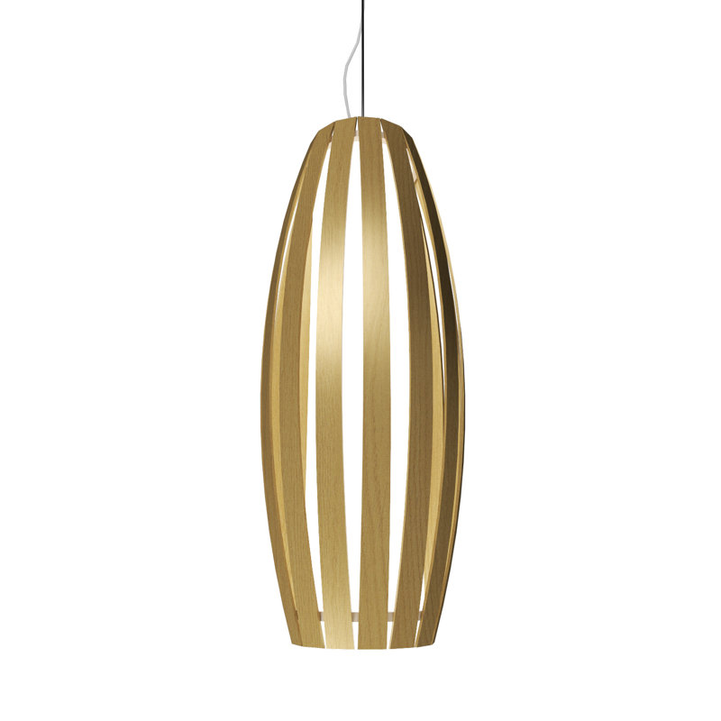 1 - Light Pendant, 27.95" H x 9.65" W x 9.65" D, Sand