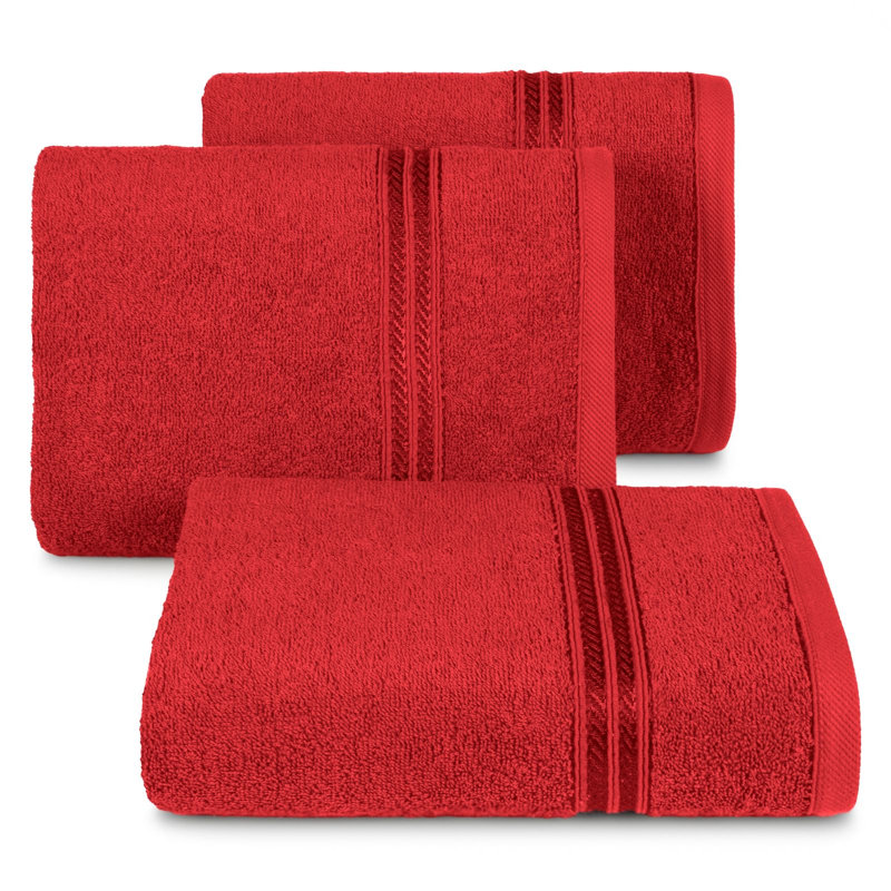 Hiranur Midweight Jacquard Hand Towel, Red