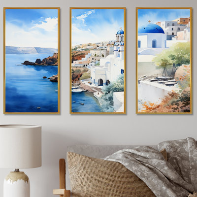 Greece Santorini Coastal View I - Greece Wall Art