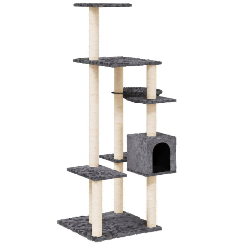 Frey 142 cm H Cat Tree / Condo, Dark Grey