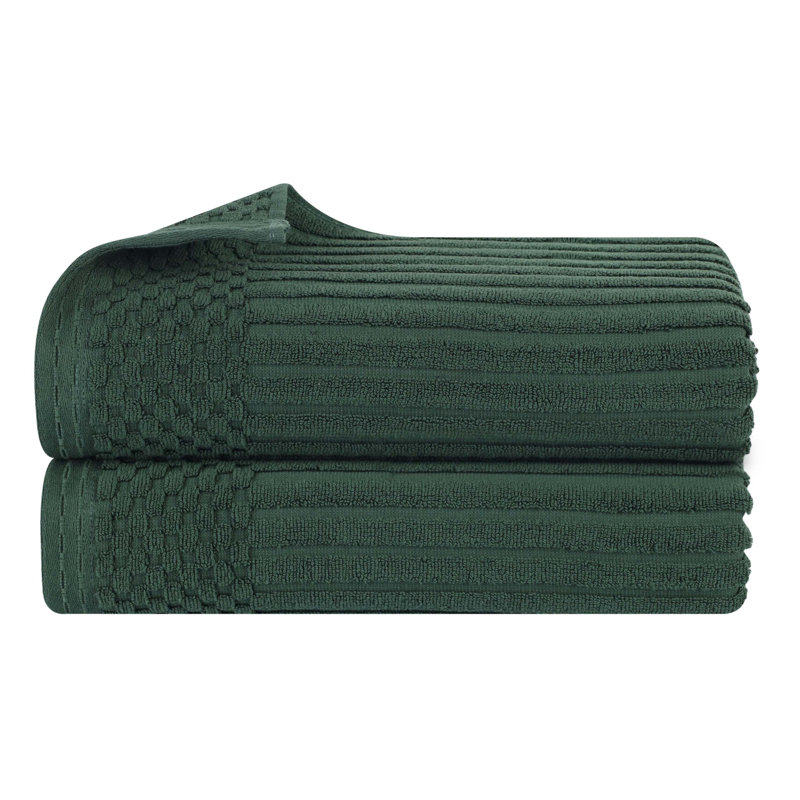 Collection de serviettes en coton Soho Spa, Ensemble de 2 draps de bain, Vert forêt