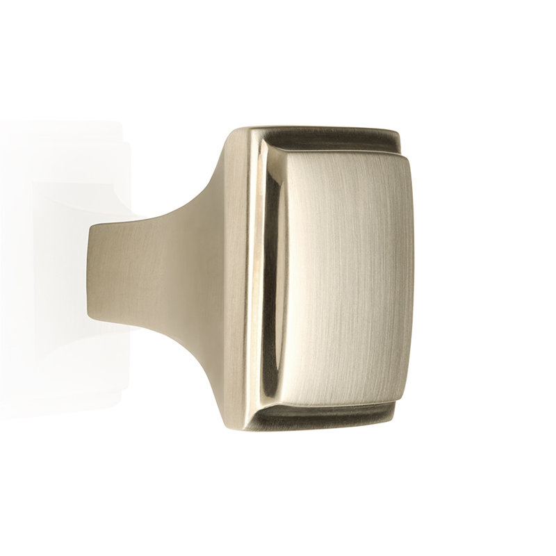 Poignée carrée Beaulieu, Nickel brossé, H 1,38 po x l 1,37 po x P 1,37 po