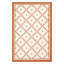 Tapis orange / ivoire en laine à motif géométrique tissé à plat à la main New Ashford
