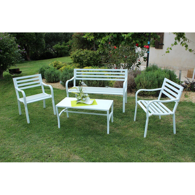 Hamund Patio Dining Armchair, White