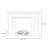 White Solid Wood Freestanding Fireplace