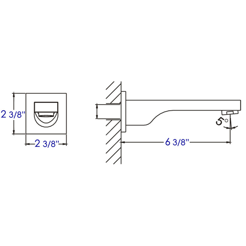 Wall Tub Spout, Brushed Nickel