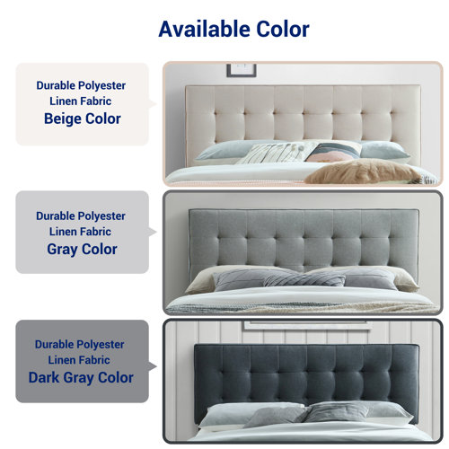 Corrigan Studio® Marano Upholstered Low Profile Platform Bed & Reviews ...