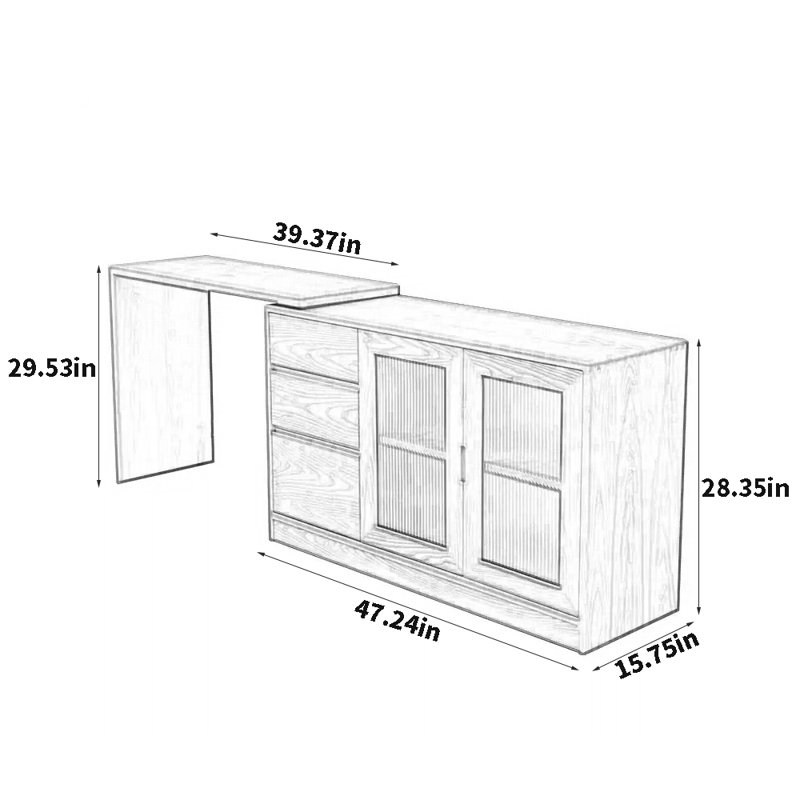 Commode en bois massif de haute qualité