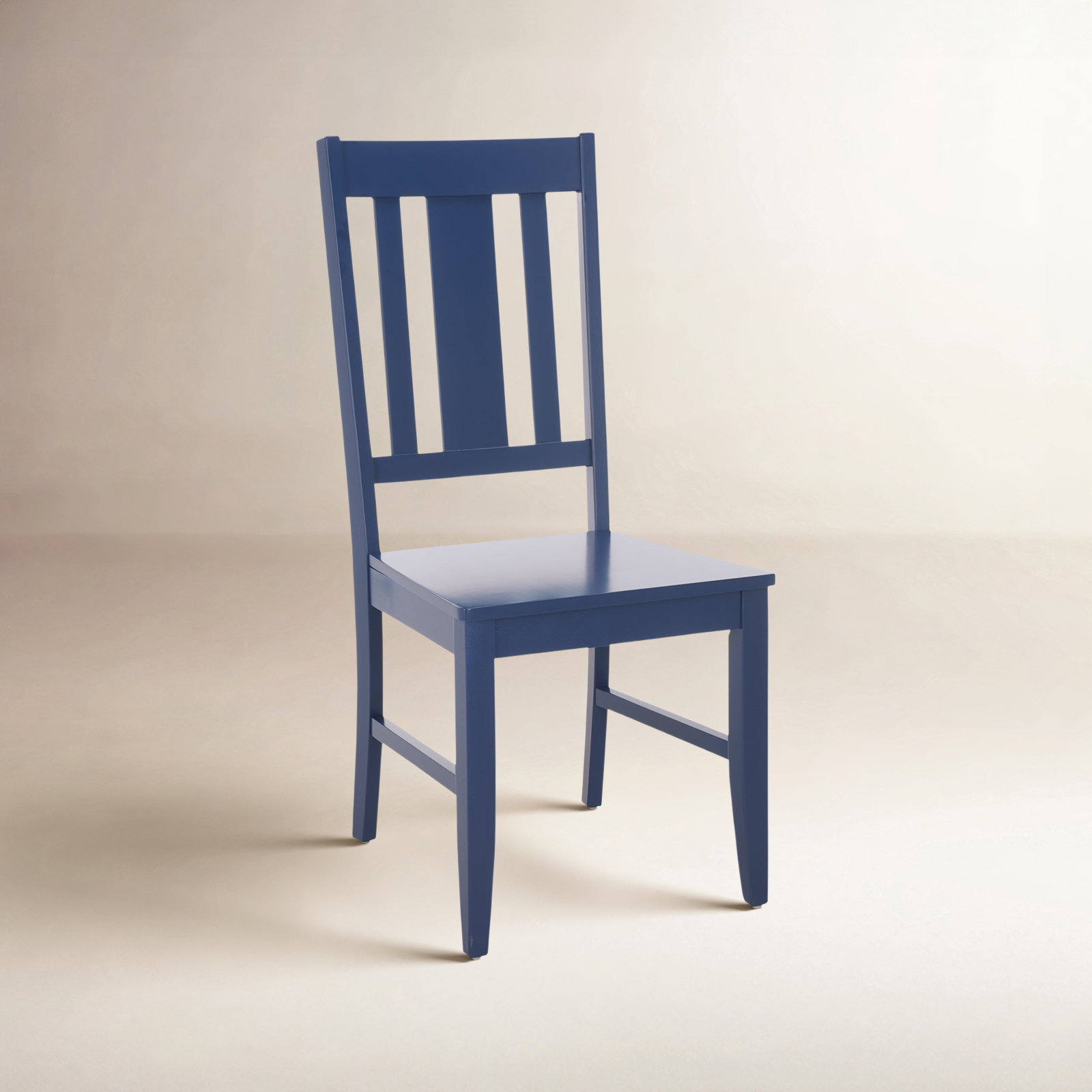Caria Slat Back Dining Chair, Dark Blue