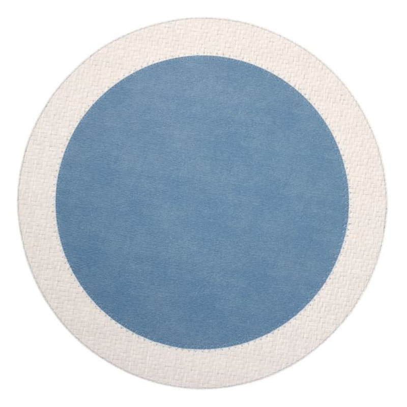 Halo 100% Pthalate-free Vinyl Round Placemats, White;Iceberg