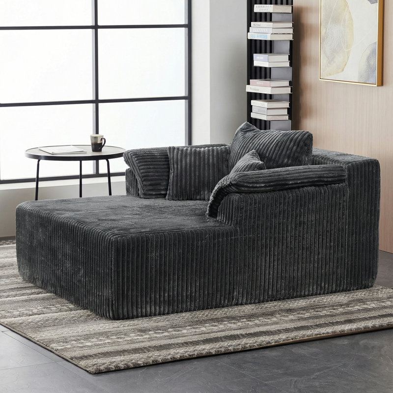 Chaise longue confortable surdimensionnée, rembourrée de mousse, style moderne pour la maison