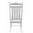 White Rocking Chair For Adult Balcony & Porch - Solid Wood, Comfy Wide Seat Armrest, Stable Slatted Back Rest, Easy Assembly, 280Lbs Max Weight Relaxing Robust Assembly Included, Limit-723398242