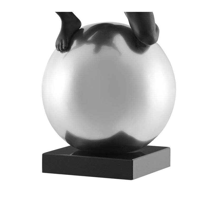Sculpture Hanif Domination, Noir mat / semi-chrome