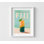 Affiche de voyage des Fidji - reproduction rétro d'une boisson sur la plage de Tavarua