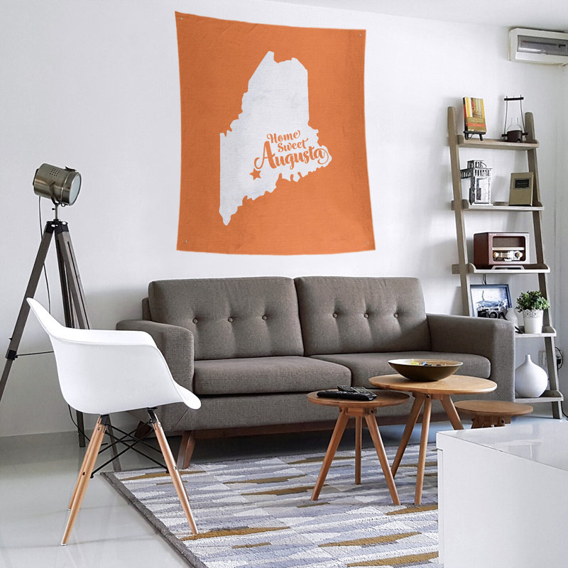 Tapisserie Augusta, Maine, H 27,5 po x l 37,5 po, Orange