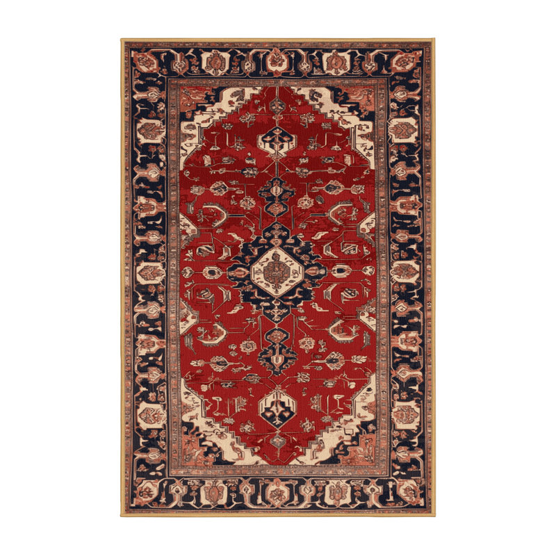 Tapis brun lavable à la machine, Rectangle 5 pi x 7 pi