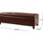 Stylish Leather In Chestnut With Nailhead Trim - 50.44W X 19.95D 15.95H, Generous Interior Storage Contemporary Modern Tufting Available