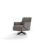 Fauteuil pivotant Parma en tissu performant noir