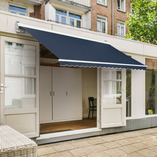 137.8'' W x 118'' D Polyester Cover Retractable Patio Awning