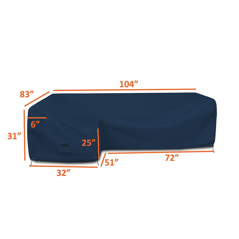 Outdoor Cover, 78.7cm H x 210.8cm W x 81.3cm D, Blue