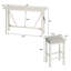 Ensemble de table de salle à manger moderne 5 pièces avec prises de courant, ensemble de table de bar avec tabourets rembourrés, assemblage facile-1187690229-1187690230