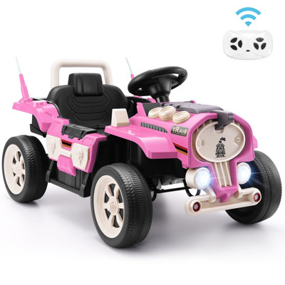 24v Ride On Train With Remote Control, Kid Ride On Toys Electric Car With Music, Bluetooth, Train Sound, Mp3 Player