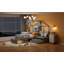 Lit maison avec canapé rembourré, lit maison avec station de charge, recharge sans fil, tablettes et deux tiroirs-380873020