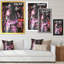«Purple Music Guitare I», œuvre d'art moderne sur toile-352581262-352581249