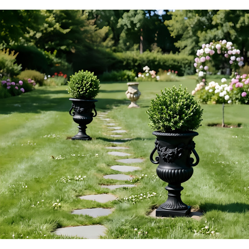 Pot à fleurs léger Mgo Urn, Noir antique