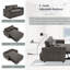 Causeuse convertible en velours de 55 po de large avec ports USB intégrés et poches de rangement-133711103