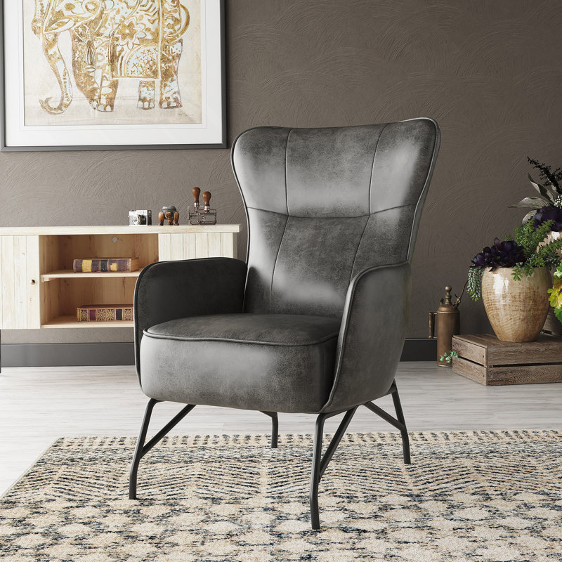 Fauteuil d'appoint gris Wallace & Bay Graham