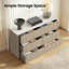 Commode de 6 tiroirs avec rangement en faux travertin pour chambre Corentin-125370578