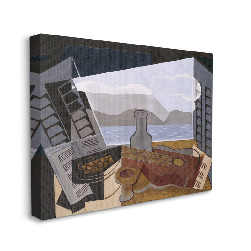 «La Fenetre Ouverte» par One1000paintings - peinture à cadre flottant sur toile, Toile tendue, H 16 po x l 20 po x P 1,5 po