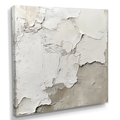 Soft Plaster Paint Layers I - Beige Minimalist Wall Art
