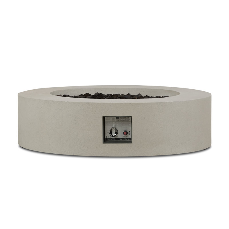 La Valle Concrete Propane Fire pit Table, Flint